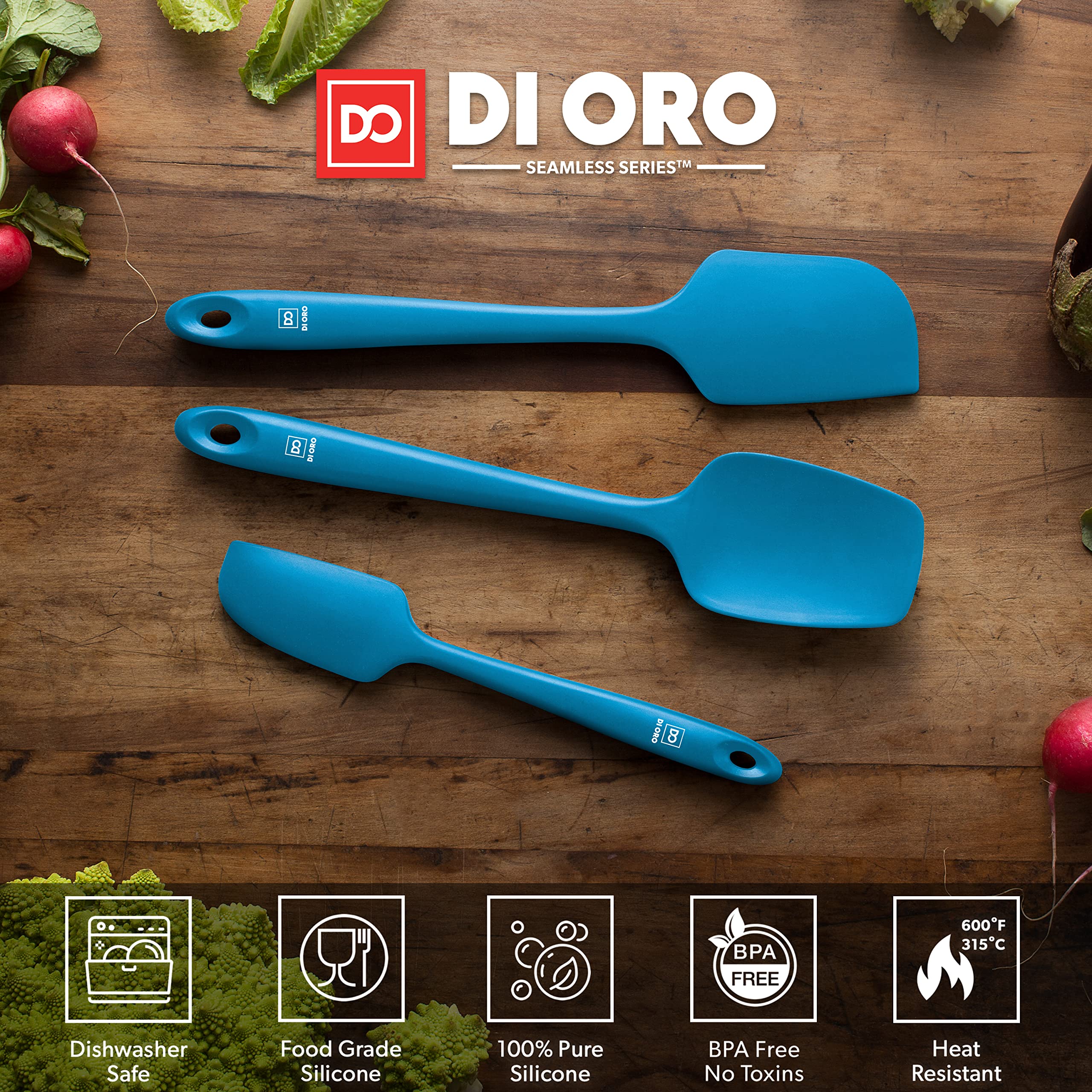 DI ORO Living 600°F heat-resistant spatula for high-heat cooking