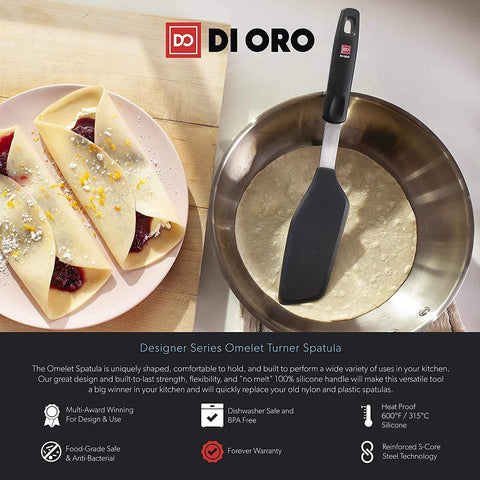 DI ORO Living BPA-free silicone spatula for healthy, everyday cooking.