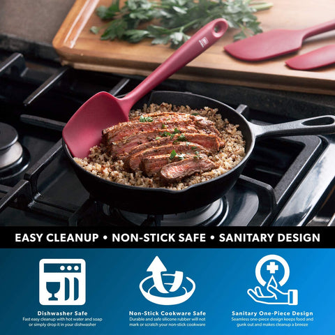 DI ORO BPA-free silicone spoonula designed to protect nonstick cookware