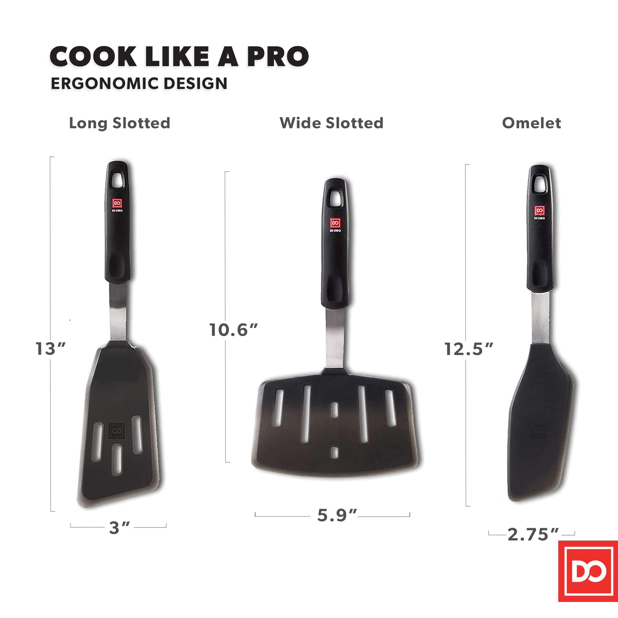 Di Oro Living spatulas dishwasher safe for easy cleanup