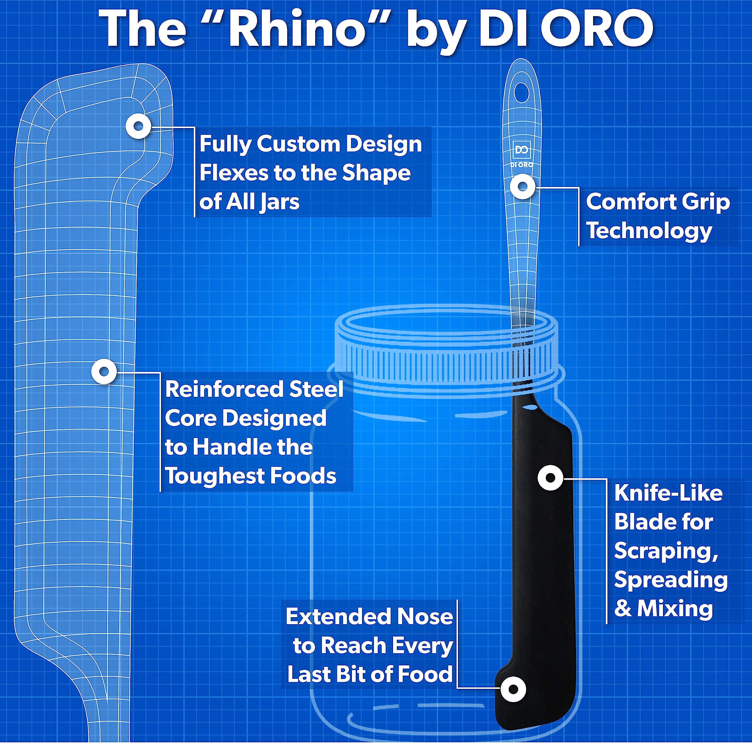 DI ORO spatulas are dishwasher safe for easy cleanup
