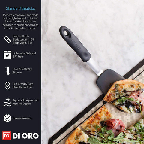 DI ORO standard turner spatula showing ergonomic handle and precise flipping control.
