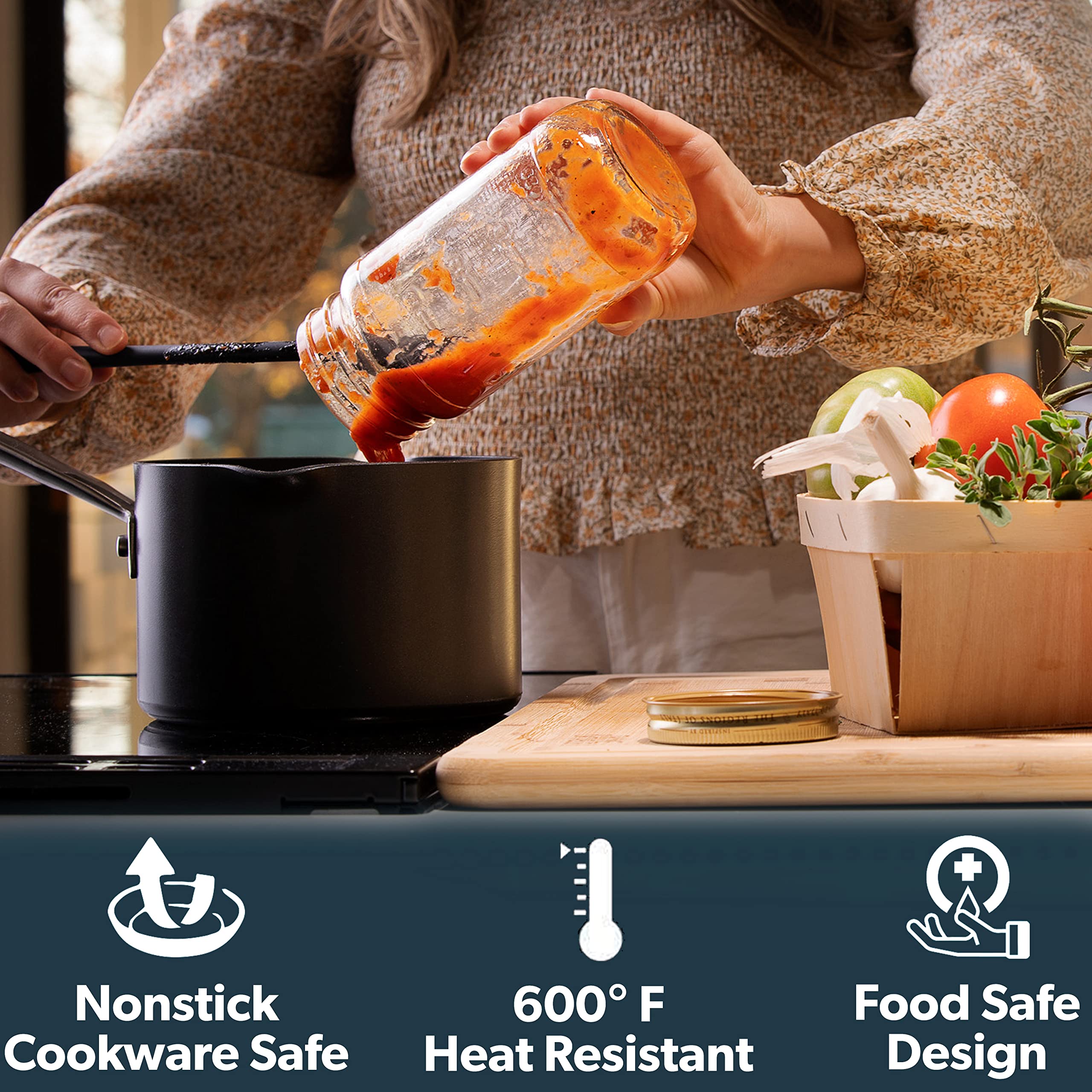DI ORO ergonomic silicone handle offers comfortable grip