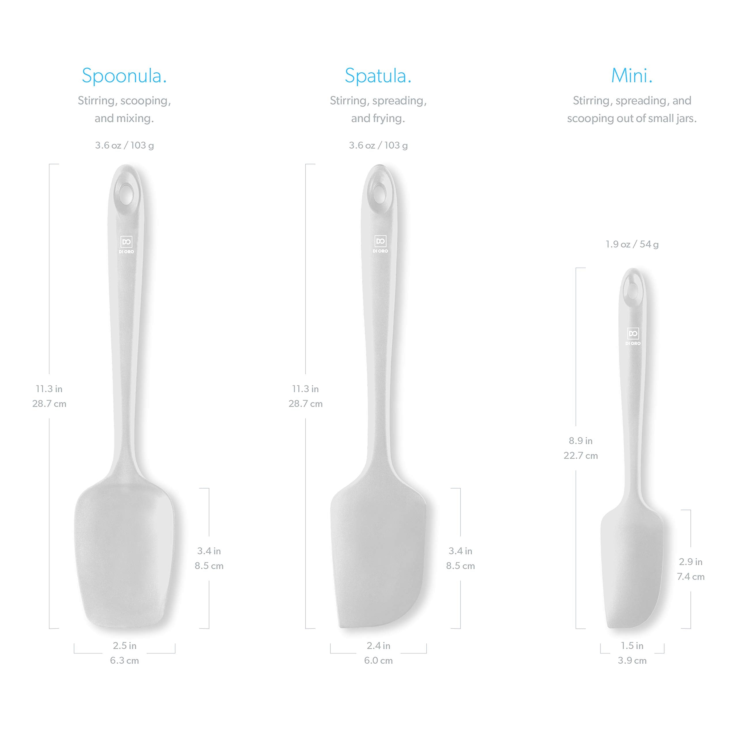 DI ORO Living ergonomic soft-handle spatula for comfortable use in bowls