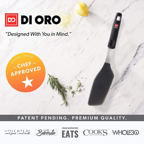 DI ORO Living ergonomically designed handle offers comfortable grip during long cooking sessions.