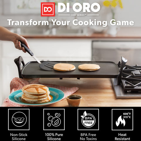 DI ORO Living FLEX spatula flips pancakes with effortless control