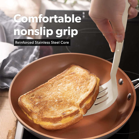 DI ORO Living LFGB-certified silicone turner emphasizes quality and durability.