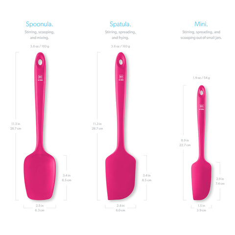 DI ORO Living spoonula used for mixing and scraping on nonstick pans.