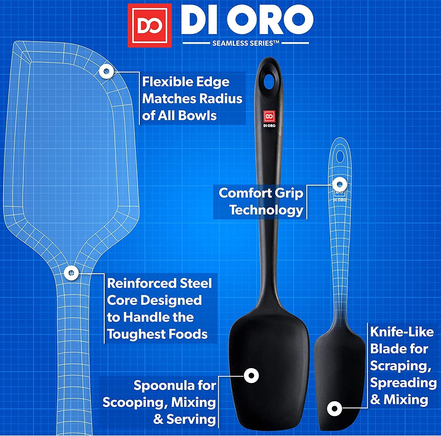 DI ORO Living nonstick safety helps protect cookware from scratches