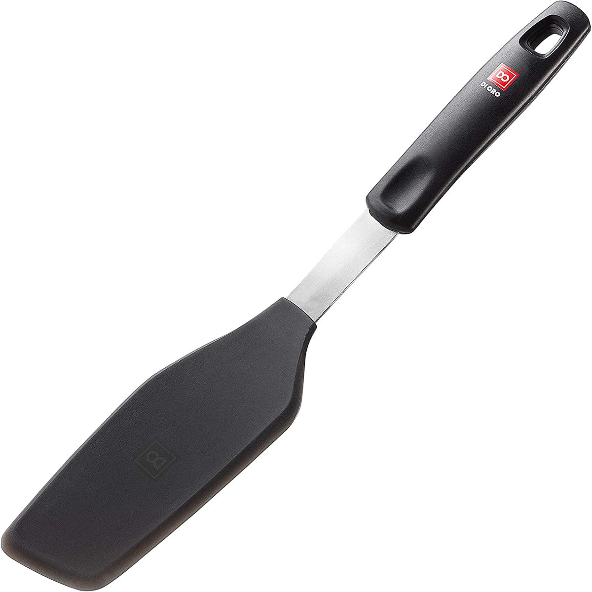 DI ORO Living omelette spatula showing 600°F heat resistance for safe high-heat cooking.