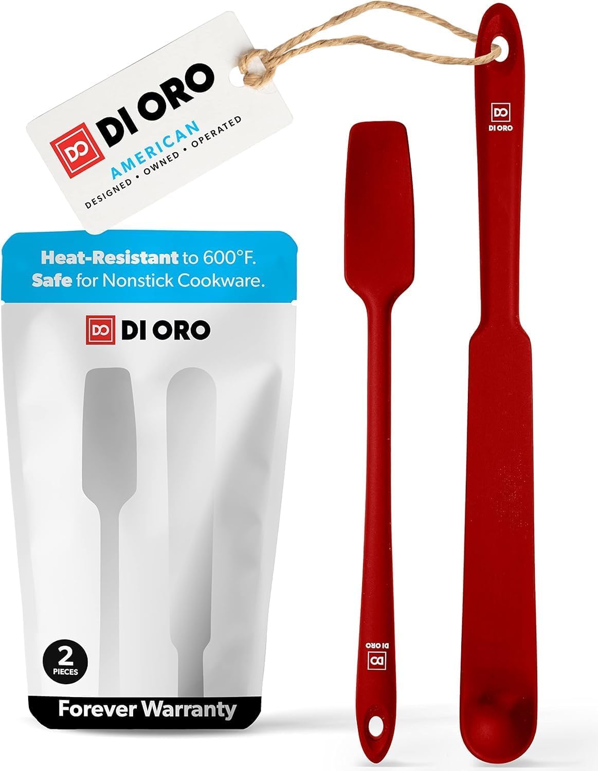 DI ORO Living silicone blender spatula set for easy jar and blender cleaning