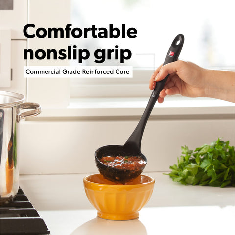 DI ORO Living heat‑resistant silicone ladle suitable for hot pots
