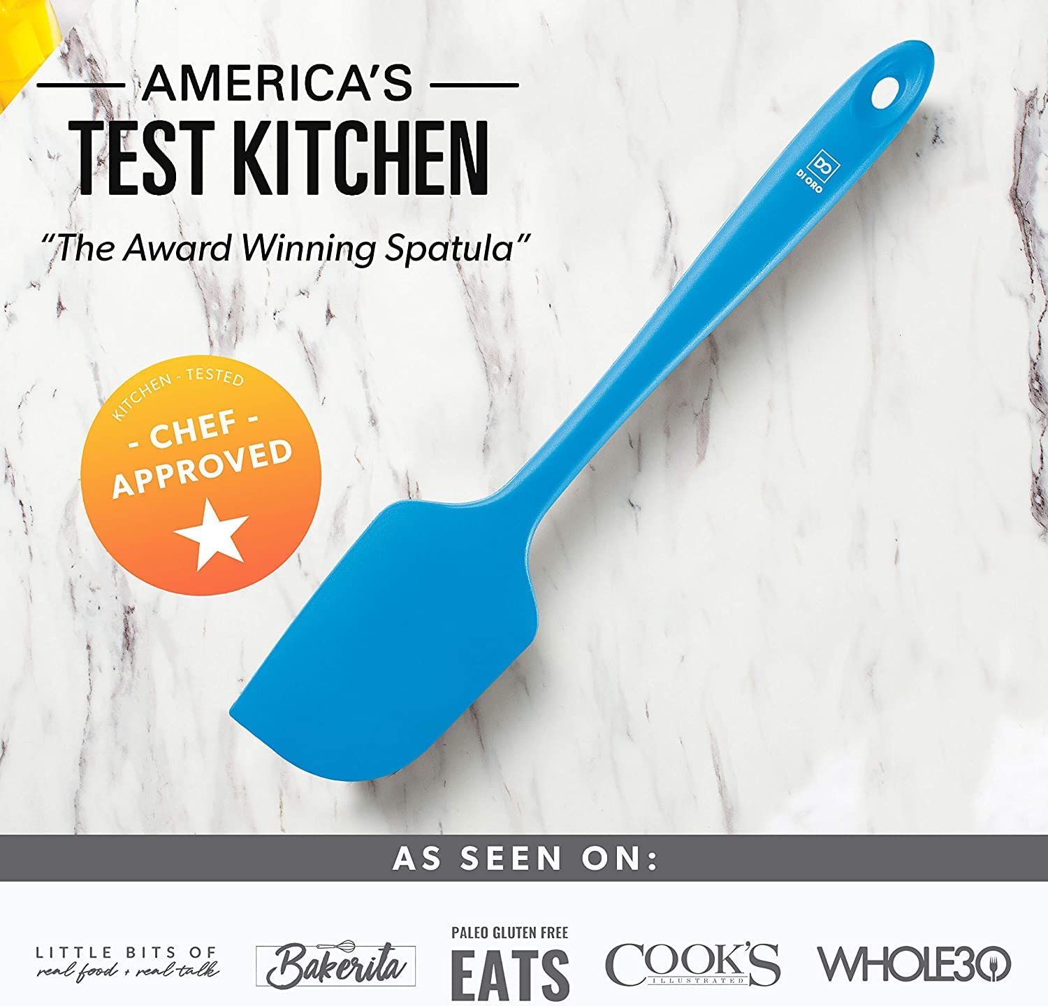DI ORO silicone spatula ideal for baking and delicate mixing