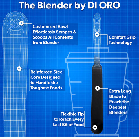 DI ORO Living spatula with stainless steel core for lasting durability.