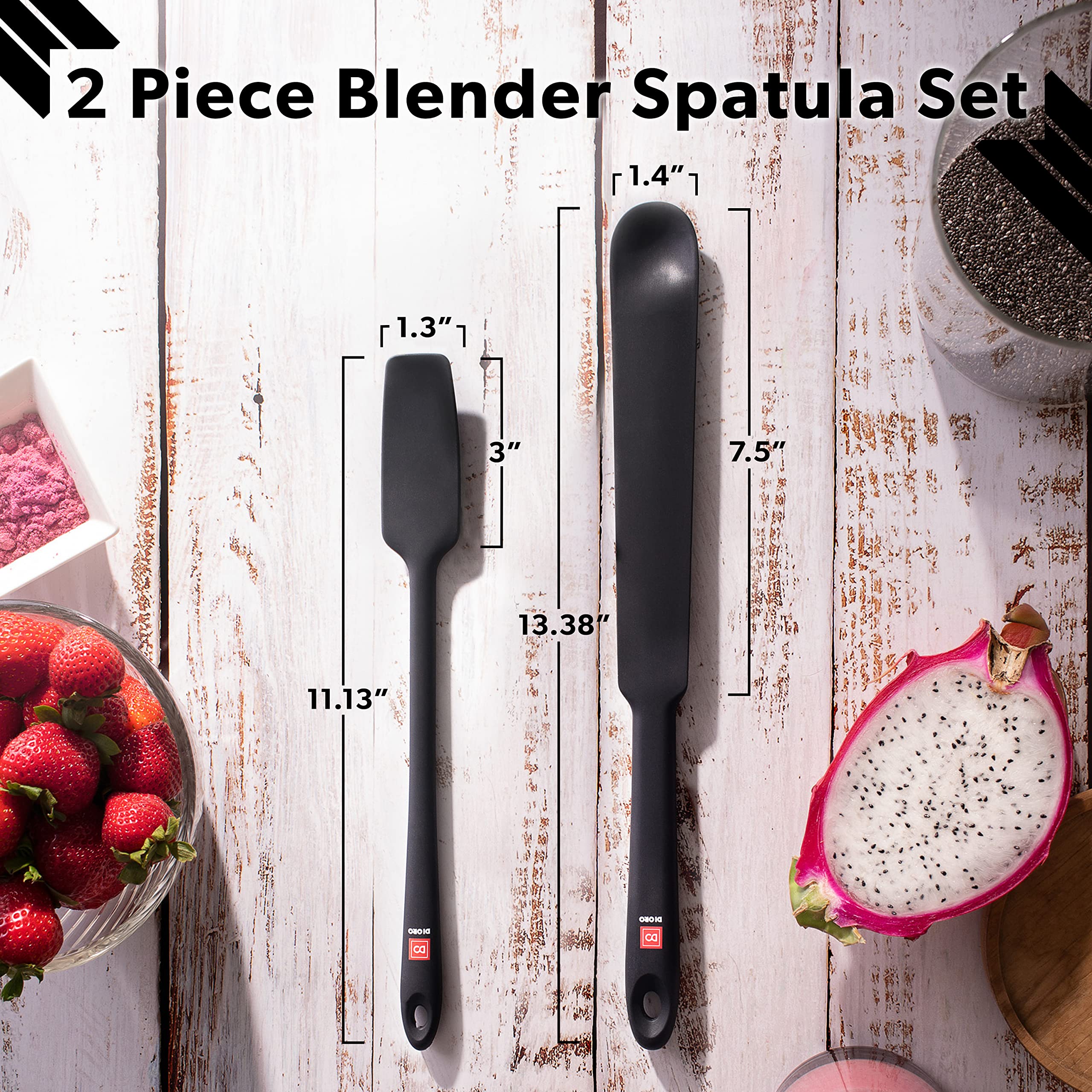 DI ORO Living seamless ergonomic design prevents food buildup.