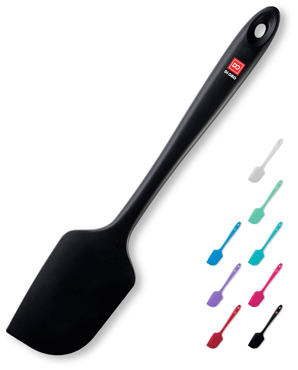 di Oro Living silicone spatula seamless one-piece design ideal for stirring and bowl-scraping.