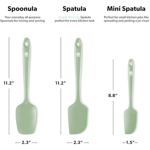 di Oro Living spatulas shown as dishwasher-safe after quick washing