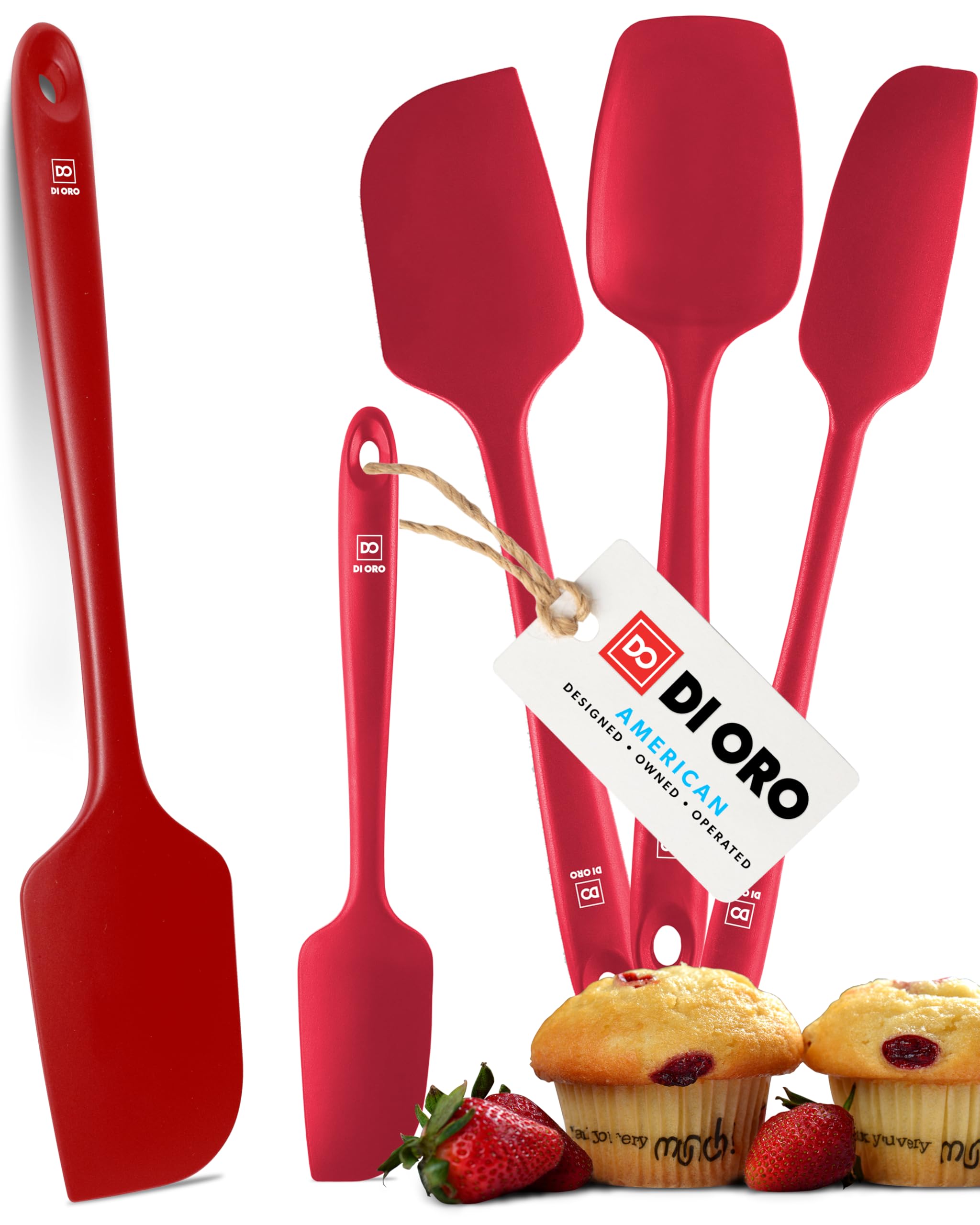 DI ORO Living large silicone spatula for flipping and scraping nonstick cookware