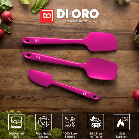 DI ORO Living magenta spatula safe for nonstick cookware and no scratches