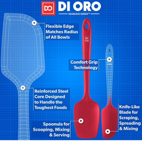 DI ORO Living mini spatula for precise jar scoops and delicate tasks