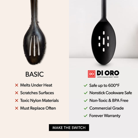 DI ORO Living large silicone spoon for stirring and mixing