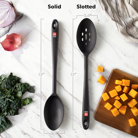 DI ORO Living silicone spoons are dishwasher safe for easy cleanup