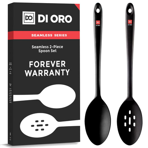DI ORO Living solid silicone spoon with 13-inch reach for sturdy mixing