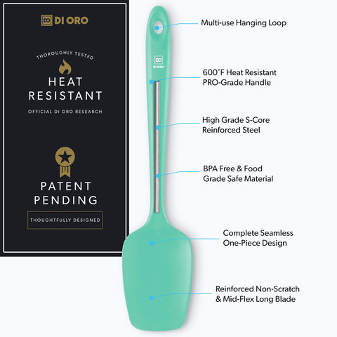 DI ORO Living spoonula shows dishwasher-safe cleaning for effortless maintenance