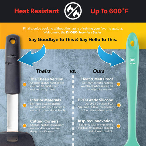 DI ORO Living spoonula safeguards non-stick cookware during cooking