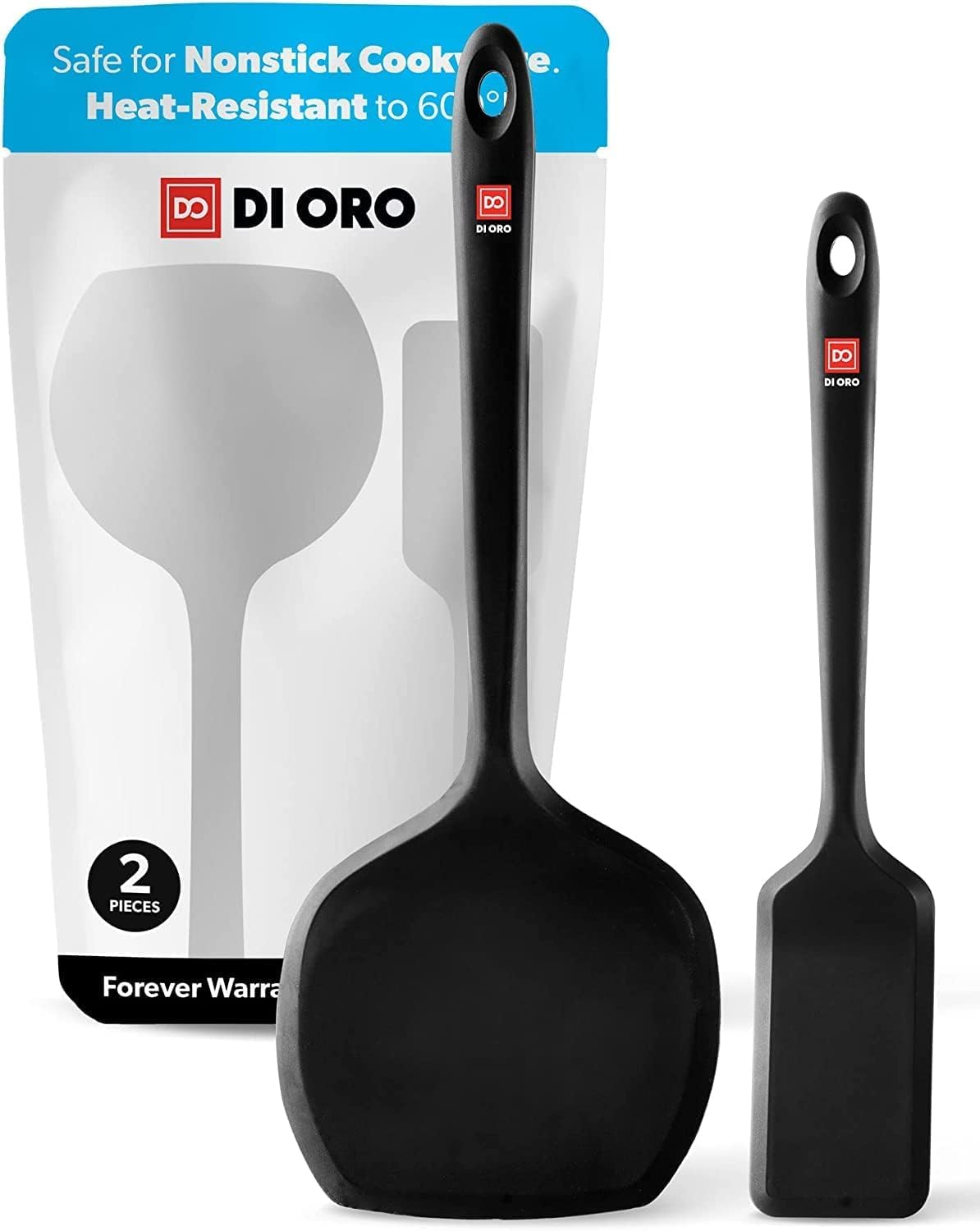 DI ORO Living silicone turner pancake for nonstick pans with easy flipping.