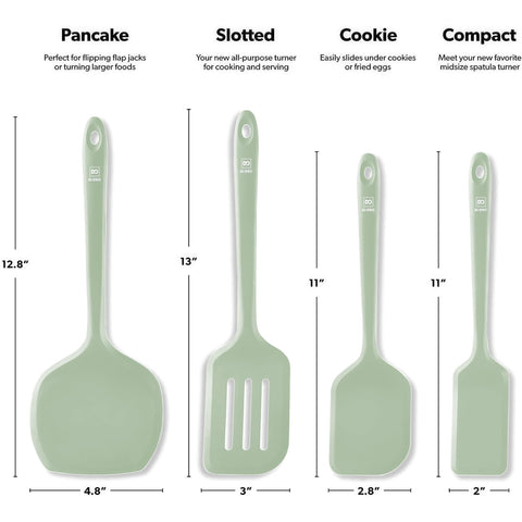 DI ORO 4pc silicone set BPA-free for safer kitchen use.