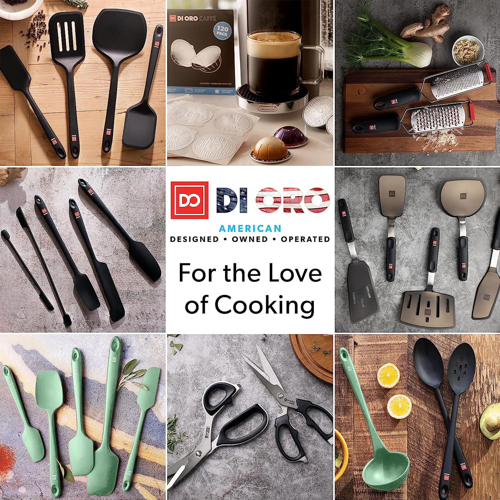 DI ORO Living sleek black kitchen tool enhances any setup.