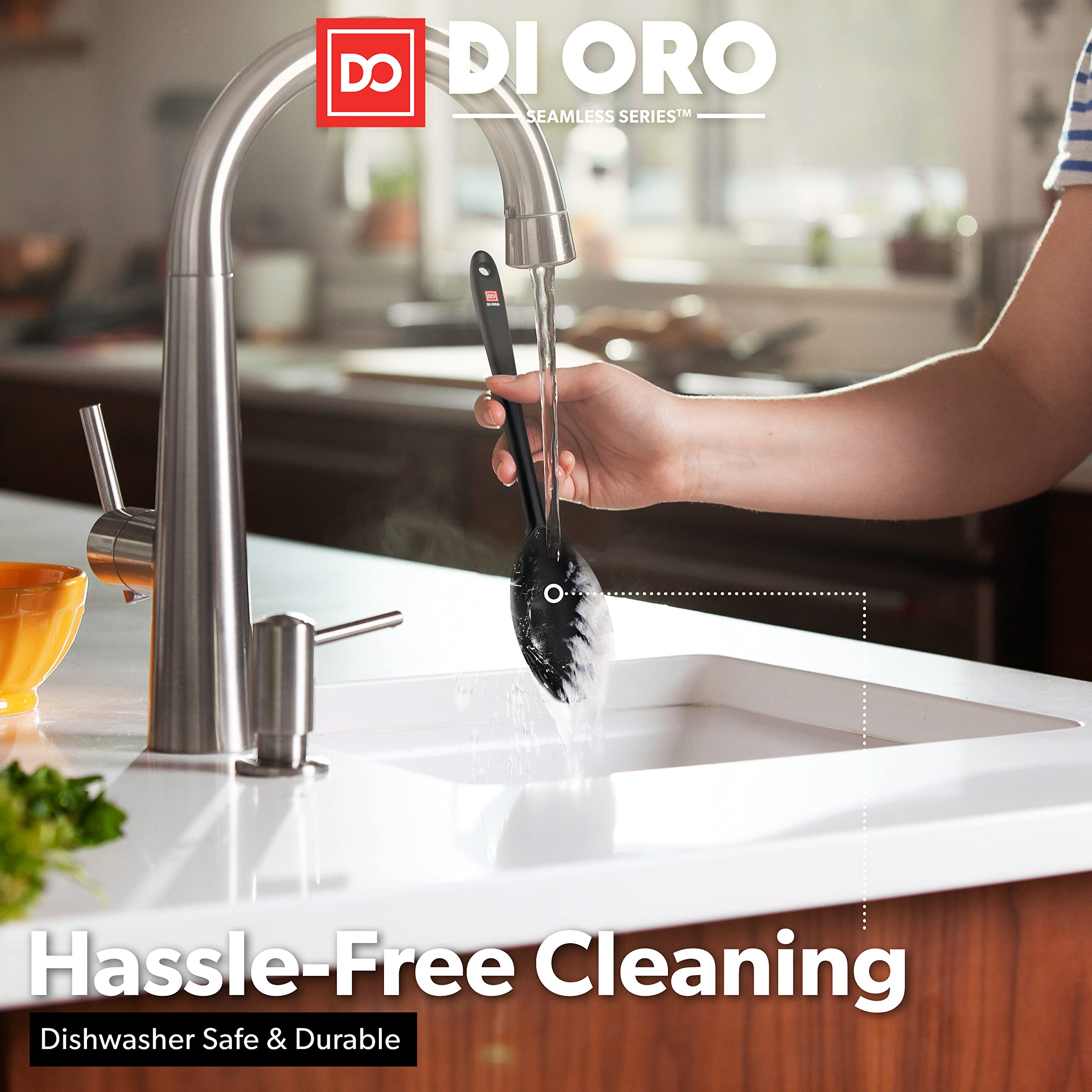 DI ORO Living heat-resistant spoon withstands high heat up to 600°F