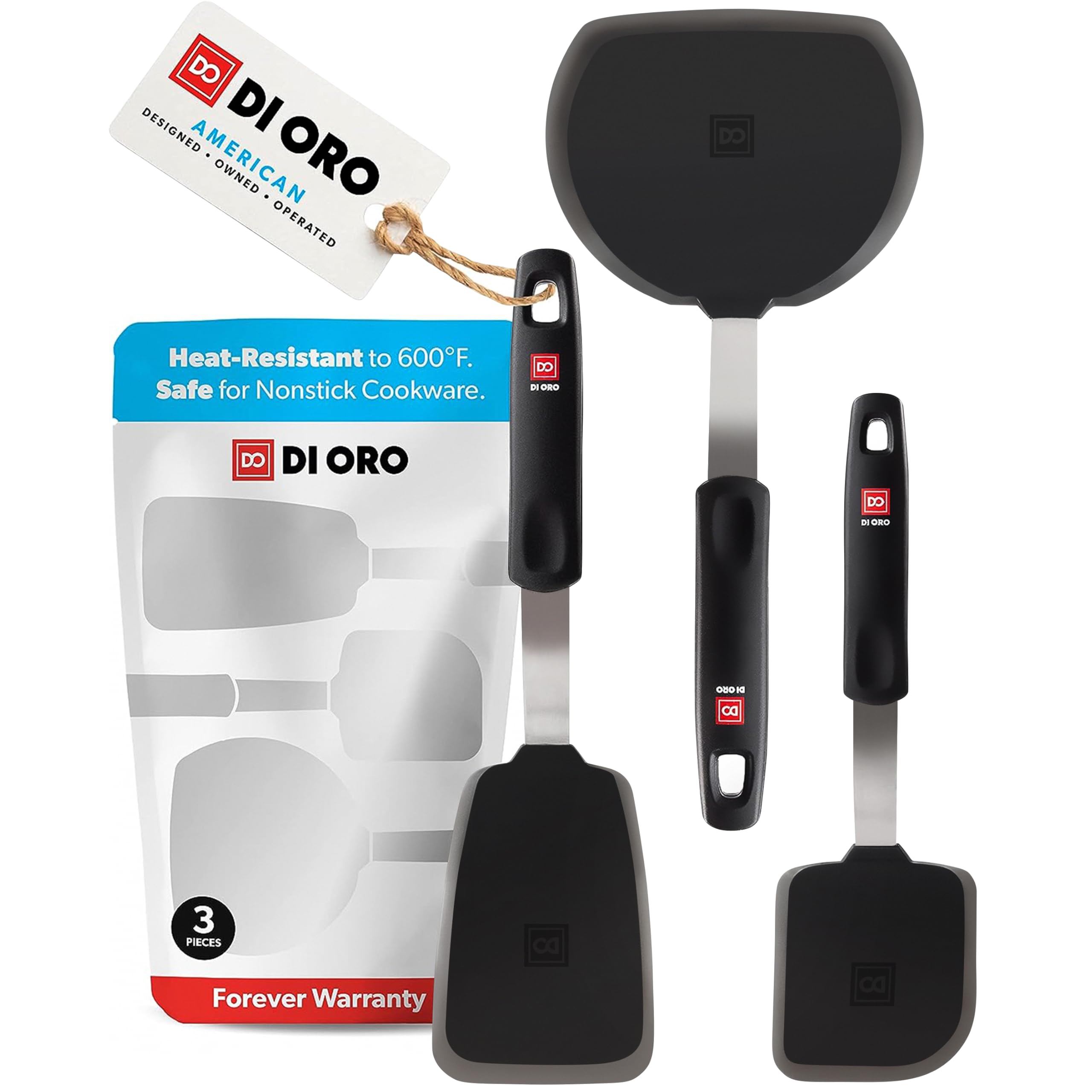 Di Oro Living Designer Series 3-Piece Spatulas overview for versatile cooking tasks