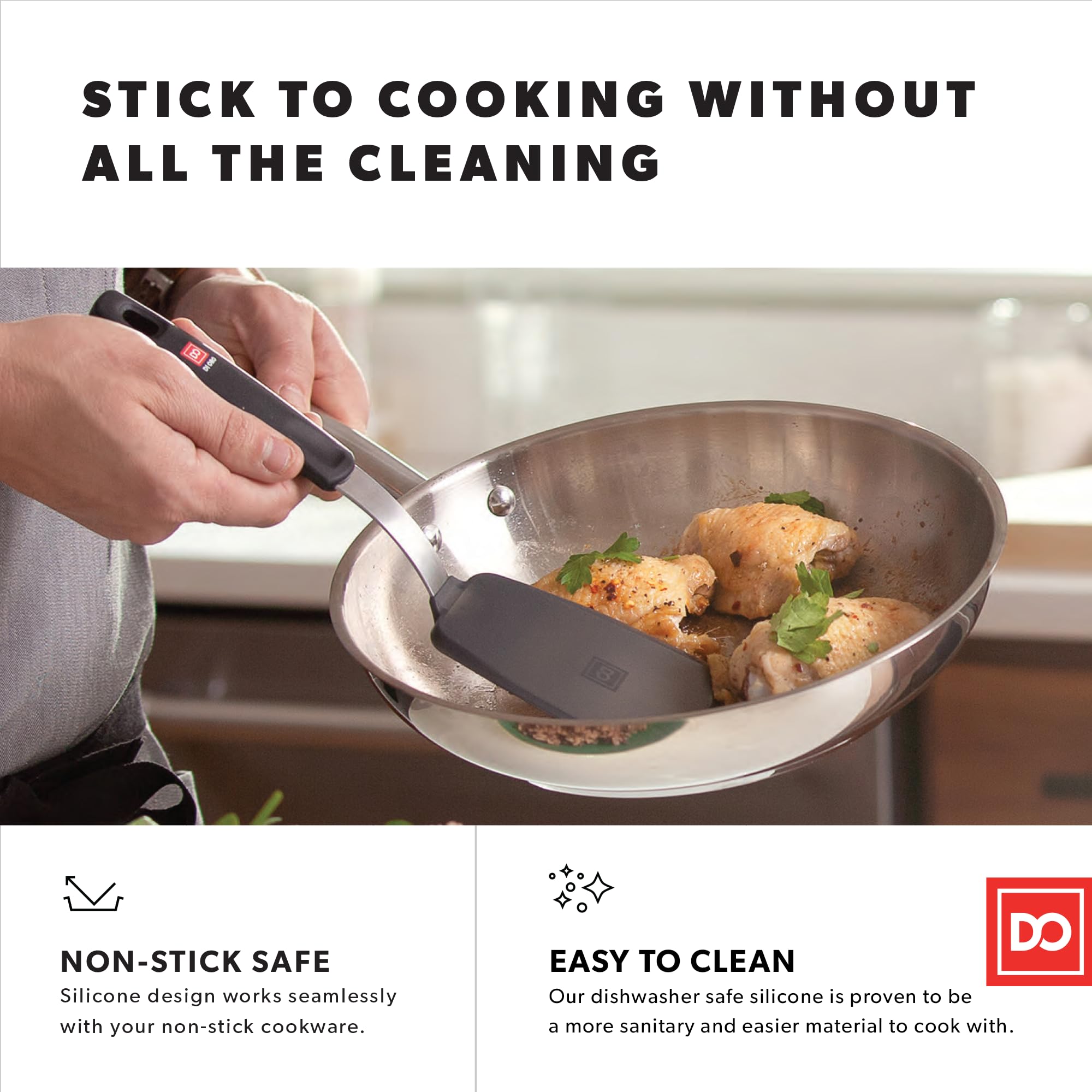 Di Oro Living spatulas-turner-egg-flipper ideal for flipping eggs safely on nonstick pans