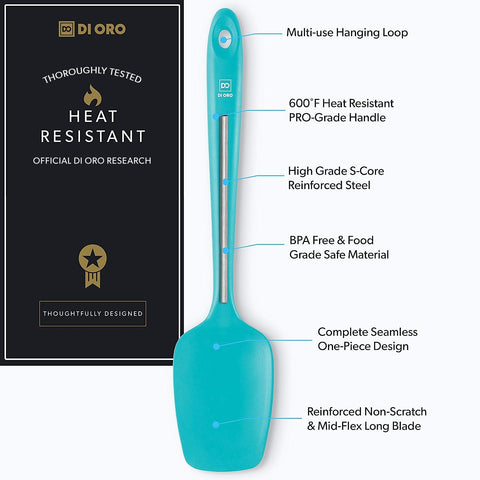 DI ORO spoonula demonstrates seamless, dishwasher-safe design for easy cleanup.