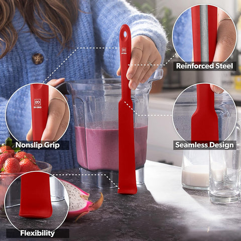 DI ORO Living stainless steel core spatula resists bending during use
