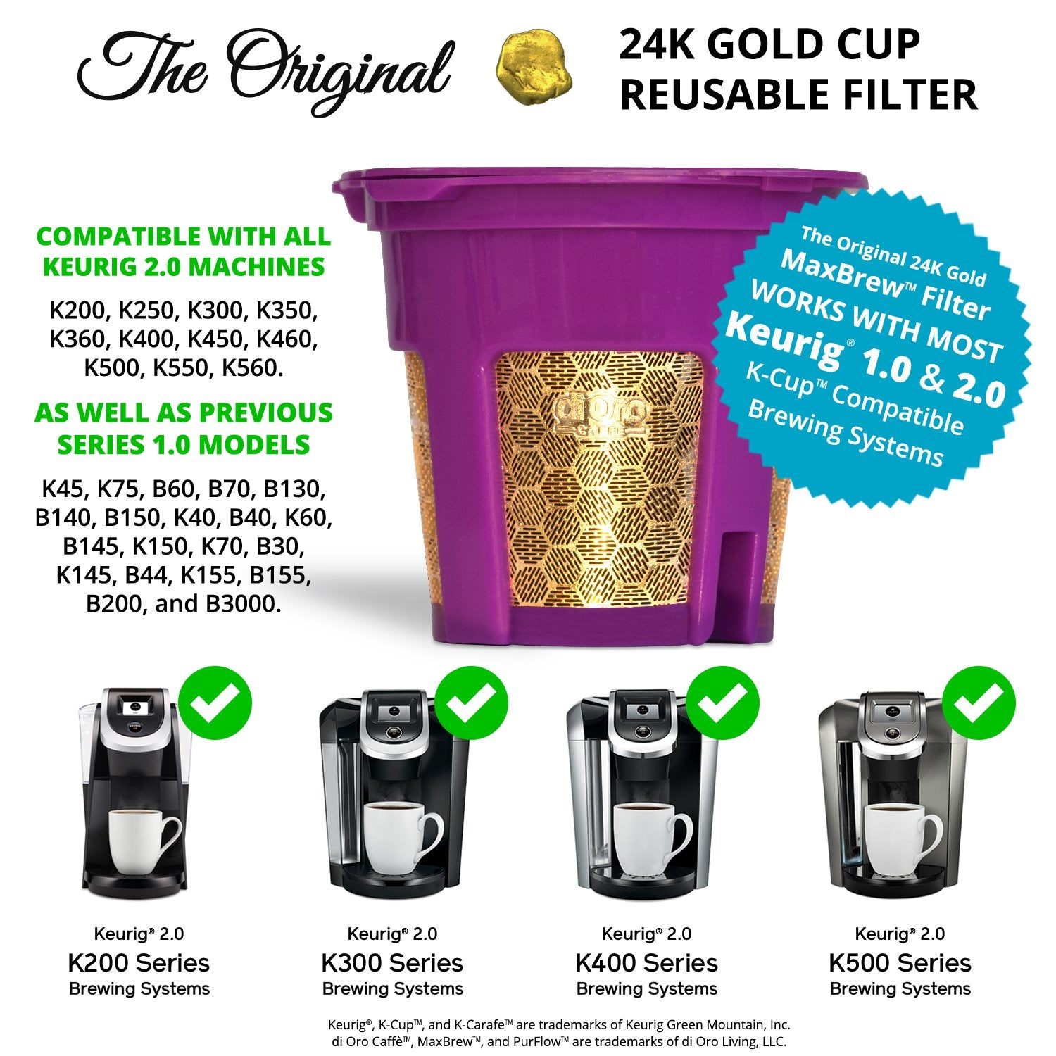 DI ORO MaxBrew filter with safe, dishwasher-friendly design for quick cleaning.