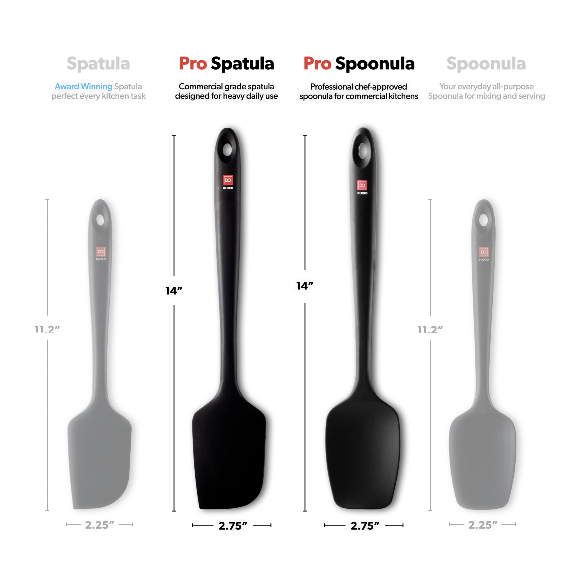 DI ORO utensils are dishwasher safe for easy cleanup