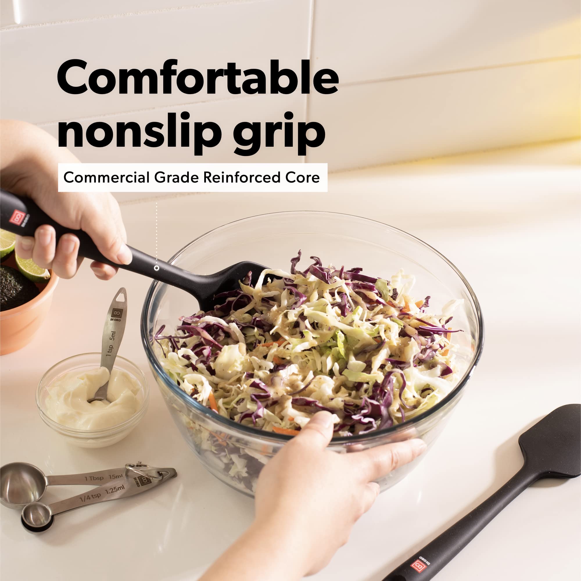 DI ORO seamless set features reinforced stainless steel core for durability