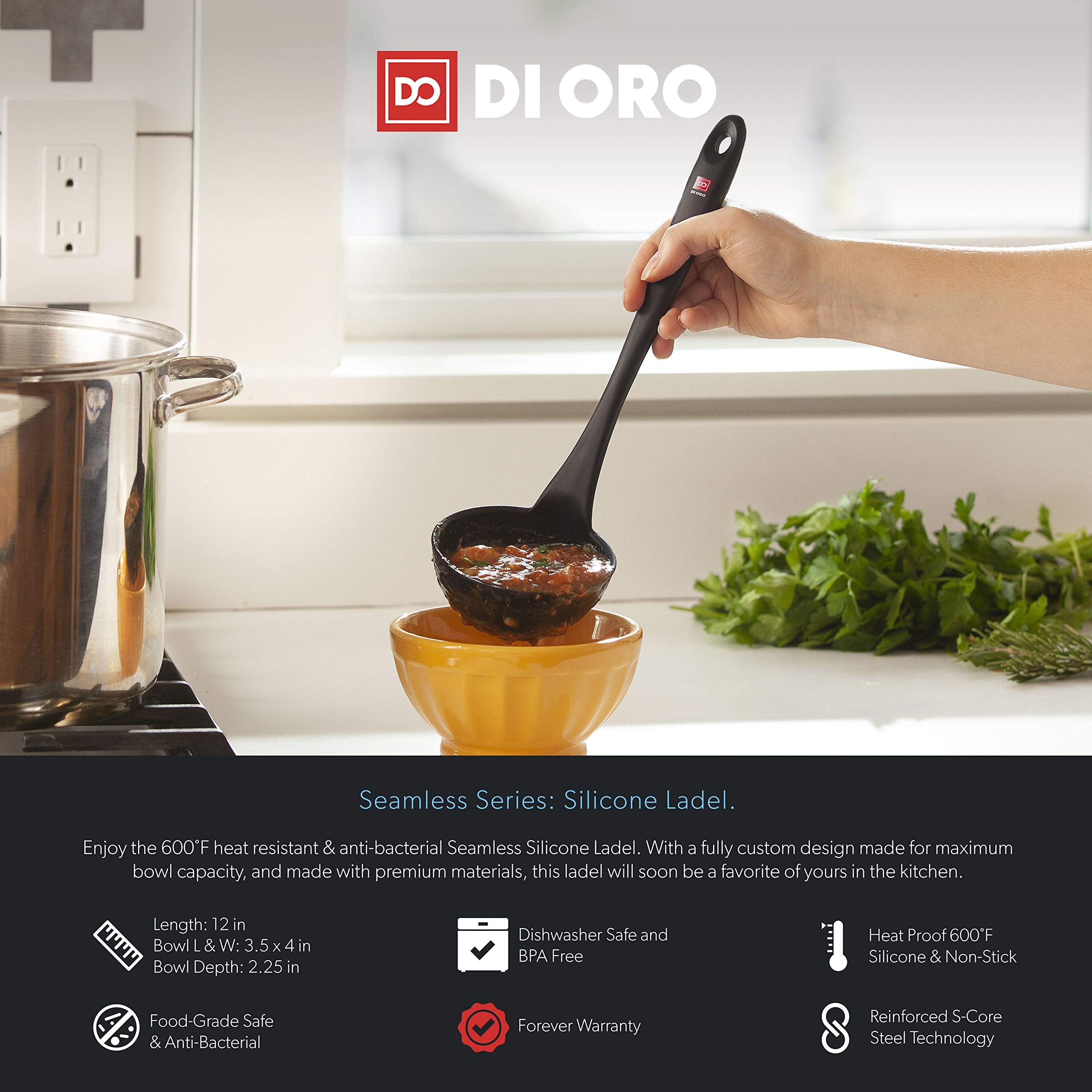 Stainless steel core adds durability and balance.