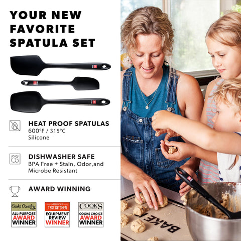 DI ORO spatula with 600°F heat resistance for high-heat baking and cooking.