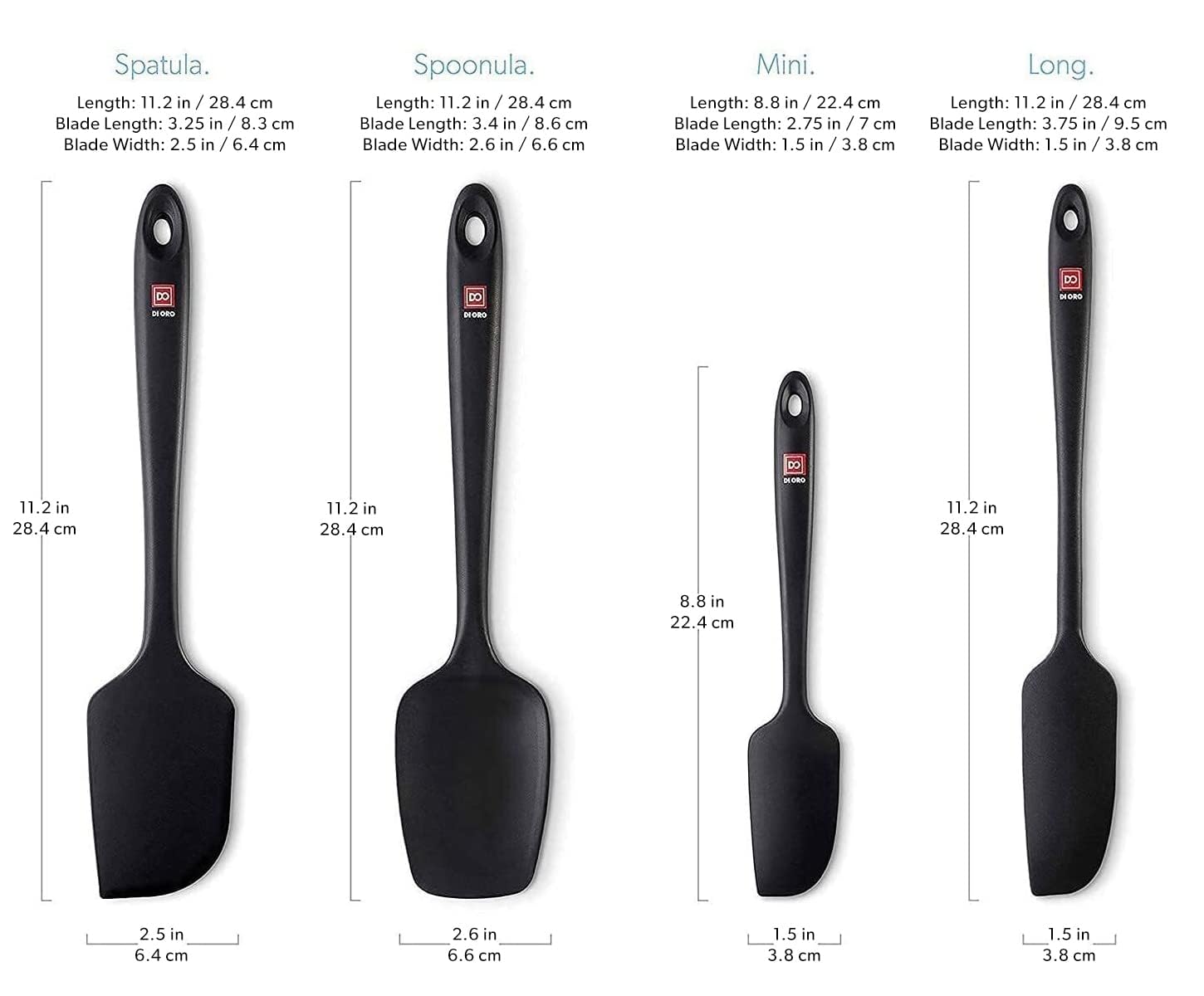 DI ORO Living dishwasher-safe spatulas simplify cleanup after cooking