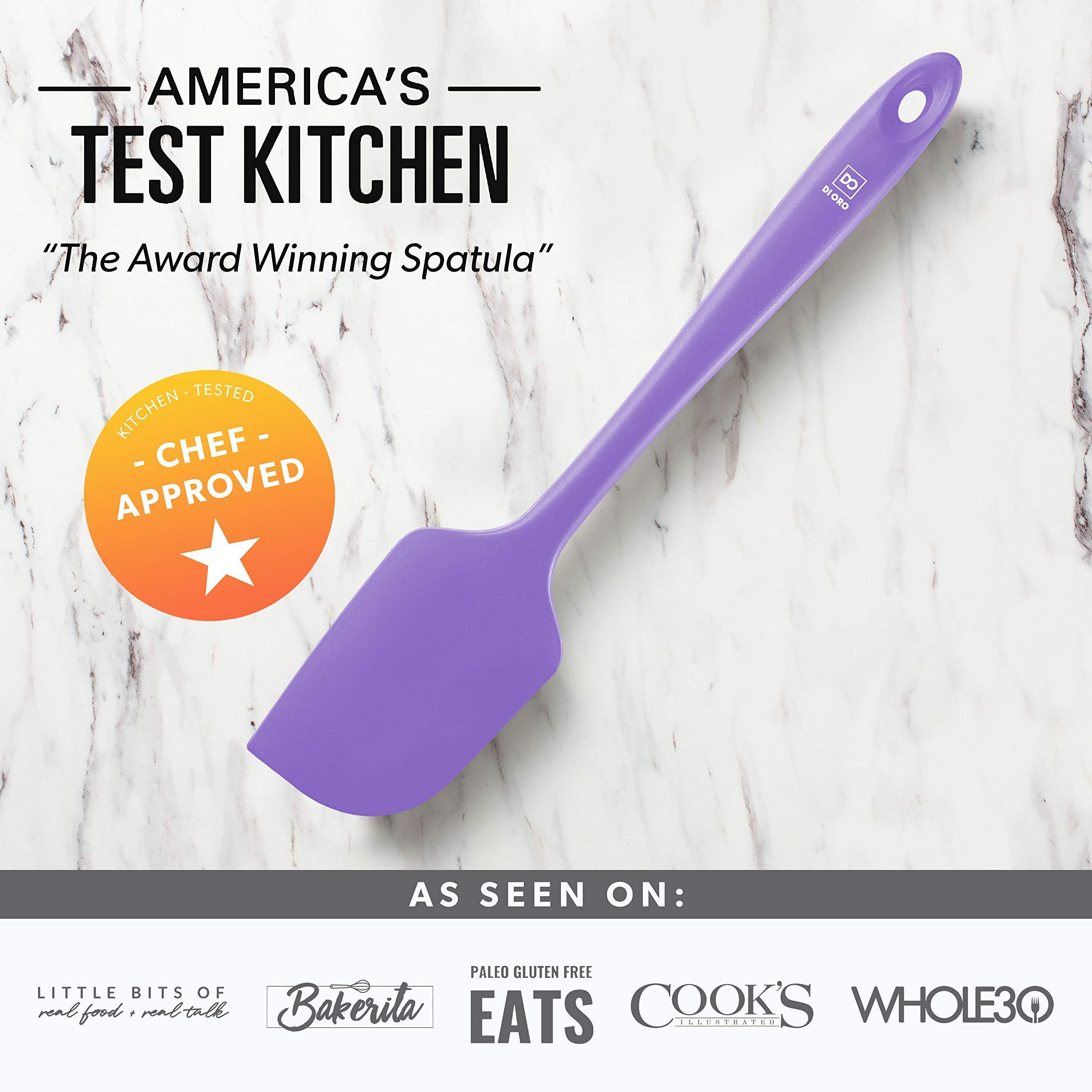 DI ORO ergonomic, velvety handles provide a comfortable grip.