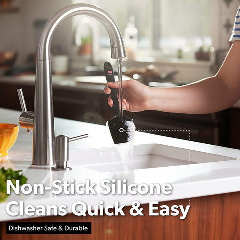 DI ORO Living ergonomic velvet-handle spatulas offer comfortable grip