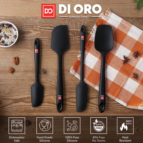 DI ORO Living flexible spatulas adapt to bowls for scraping and mixing tasks