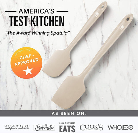 DI ORO spatulas offer comfortable grip with velvety handles during prep tasks.