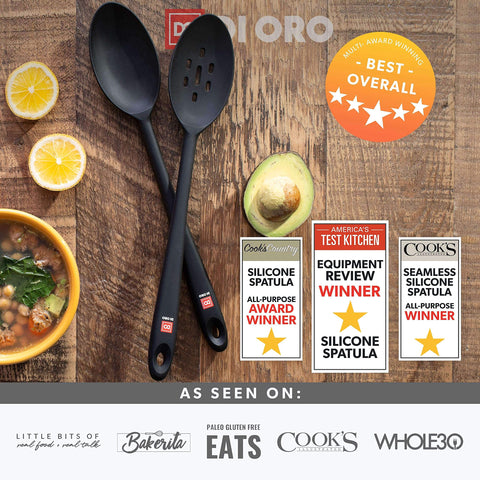 DI ORO large serving solid spoon ideal for family meals.