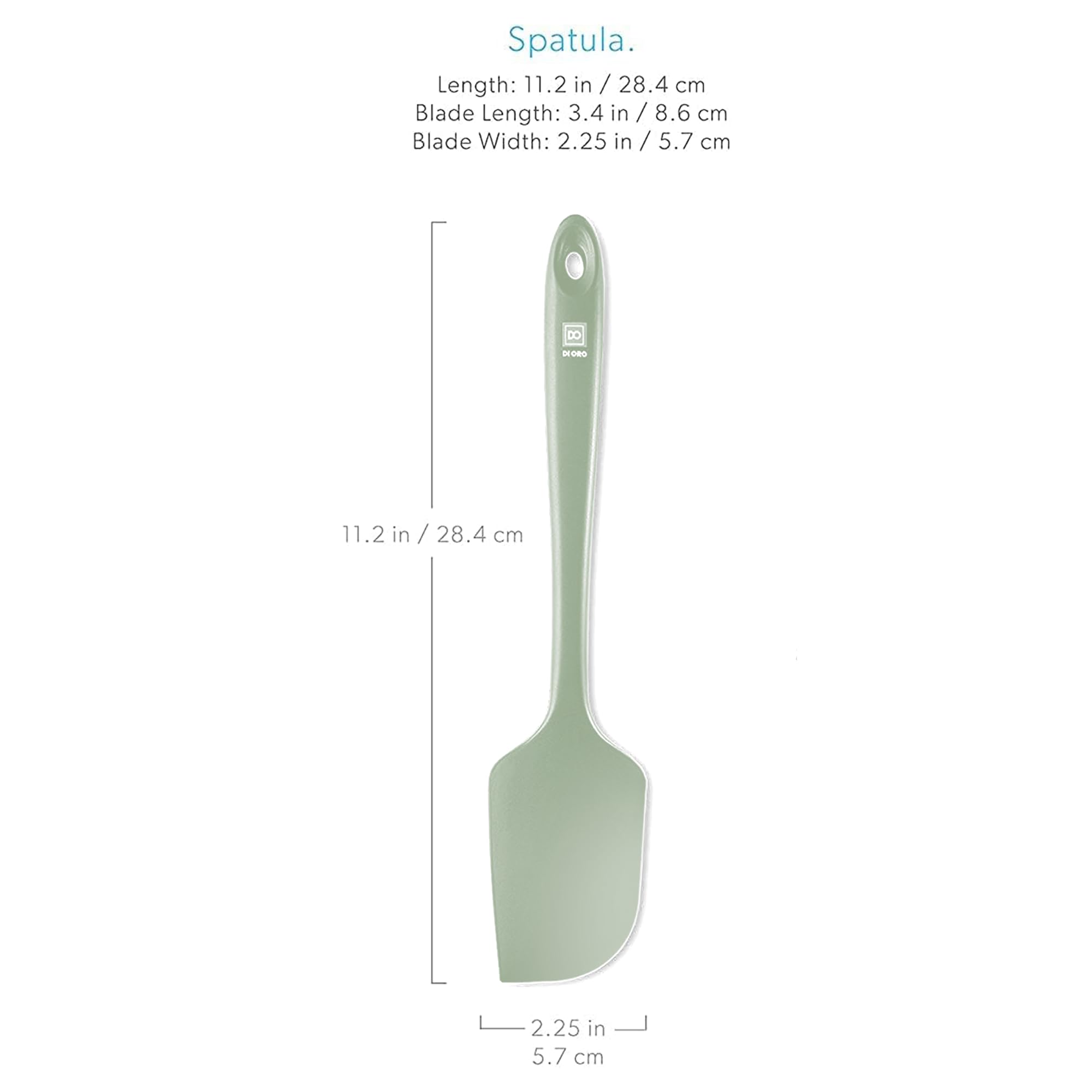 DI ORO silicone spatula dishwasher safe for easy cleanup.