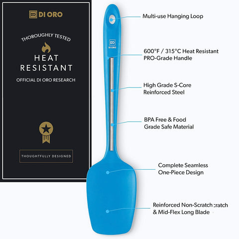 DI ORO large silicone Spoonula ideal for scraping and mixing.